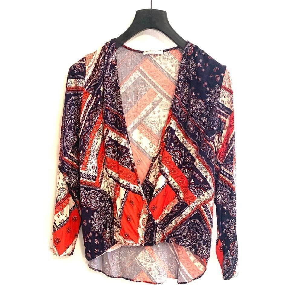 [Renee C] Paisley Pattern Blouse - Size Medium